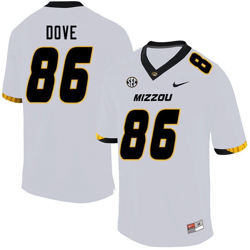 Men #86 Tauskie Dove Missouri Tigers College Football Jerseys Sale-White